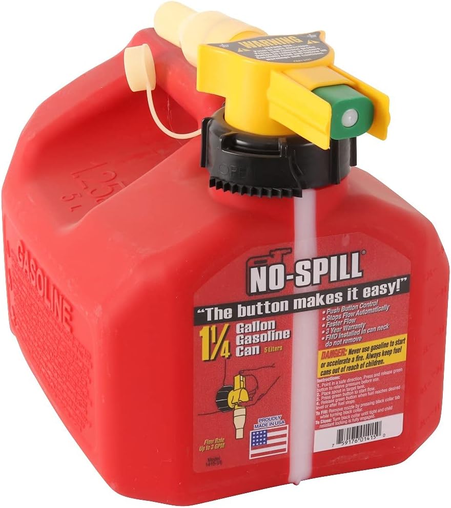 No Spill Gas Can - 1.25 Gallon