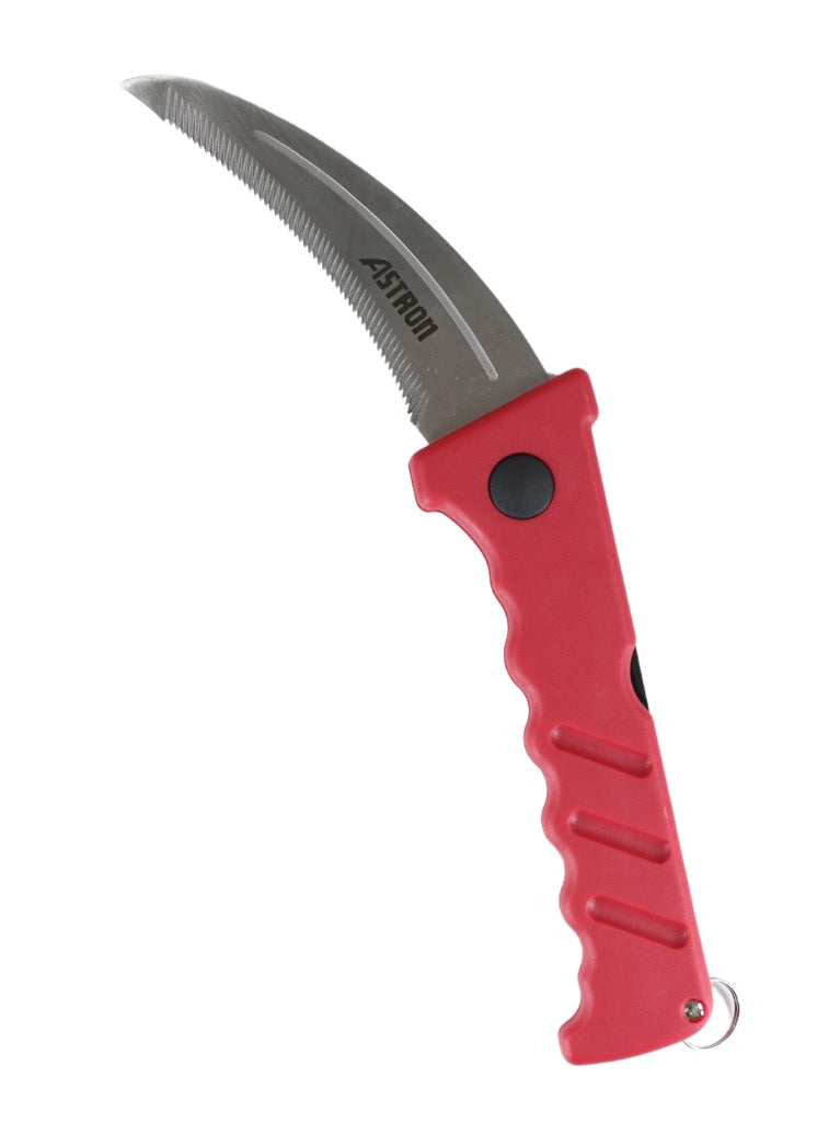 Astron- 4 3/4" Serrated Stainless Steel Blade Folding Blade w/Lock