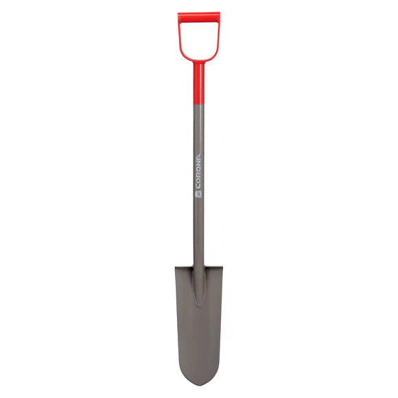Corona-All-Steel 12-Gauge 14-1/2 in. Sharpshooter Spade Shovel, D-Grip Steel Handle