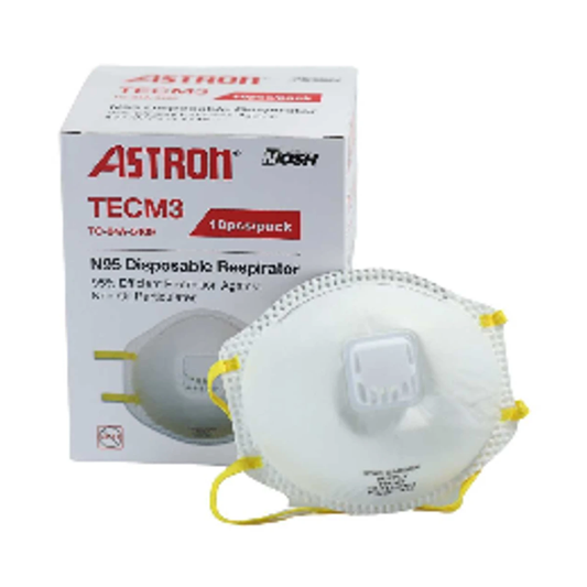 Astron TECM3 N95 Vented Respirator — 10/box