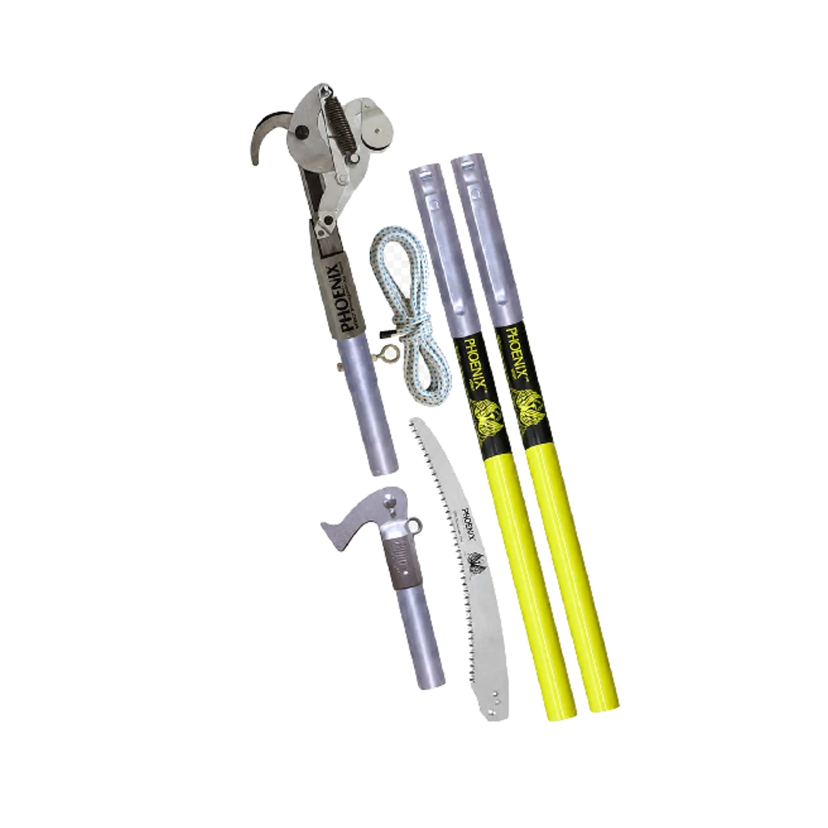 Phoenix 47313 Yellow Fiberglass Two-pole Pruning System — 8 ft / Phoenix Head