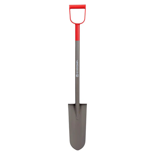 Corona-All-Steel 12-Gauge 14-1/2 in. Sharpshooter Spade Shovel, D-Grip Steel Handle